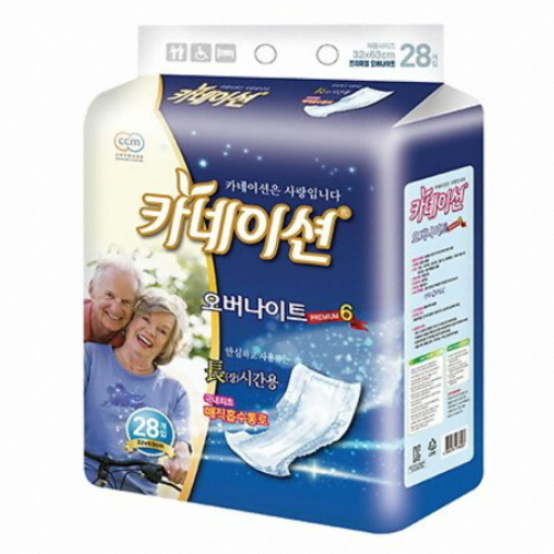 카네이션 오버나이트 장시간용 패드형 28개 (5팩(140개))_이미지