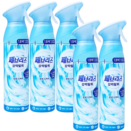 페브리즈 강력탈취 에어 린넨 스카이 165g (5개)_이미지