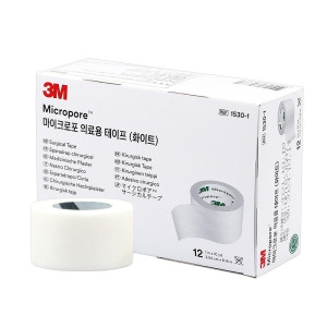 3M 종이반창고 1530-1 백색 2.54cmX9.14m 12롤_이미지