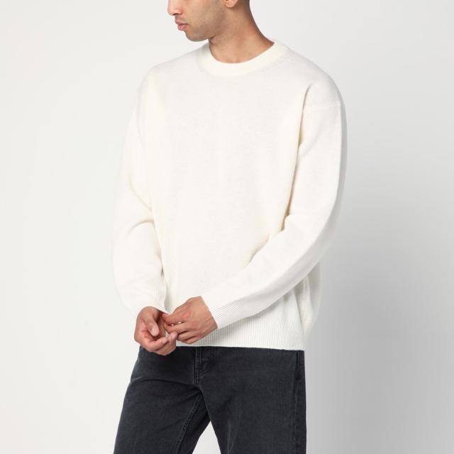�κ����� COLLINA 253M37401WO/R ROBER-M3702 White sweater in wool and cashmere