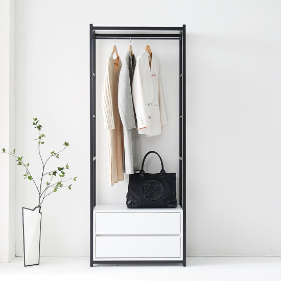 마홀앤 플랜트 행거형 2단서랍 화이트 시스템 드레스룸 800