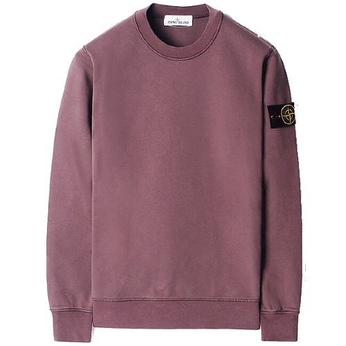 스톤아일랜드 와펜 가먼트다이드 맨투맨 741563051 (V0011, 버건디)