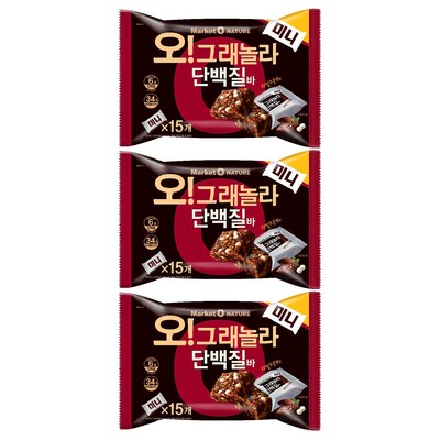 오리온 마켓오 오 그래놀라 단백질바 미니 192g (3개)_이미지