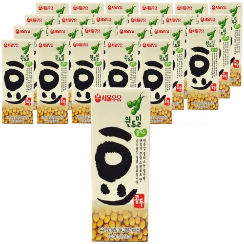 서울우유 원두밀 플러스 두유 190ml x 24입 1박스