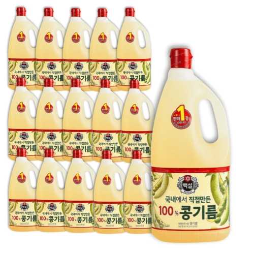 백설 콩기름 1.8L (16개)_이미지