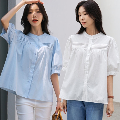 제라토 퍼프 5부 블라우스
