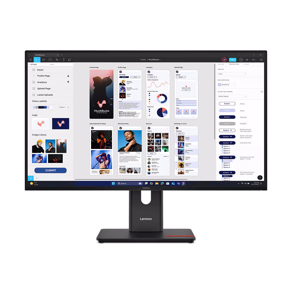 레노버 ThinkVision T32UD-40 64B0GAR1KR_이미지