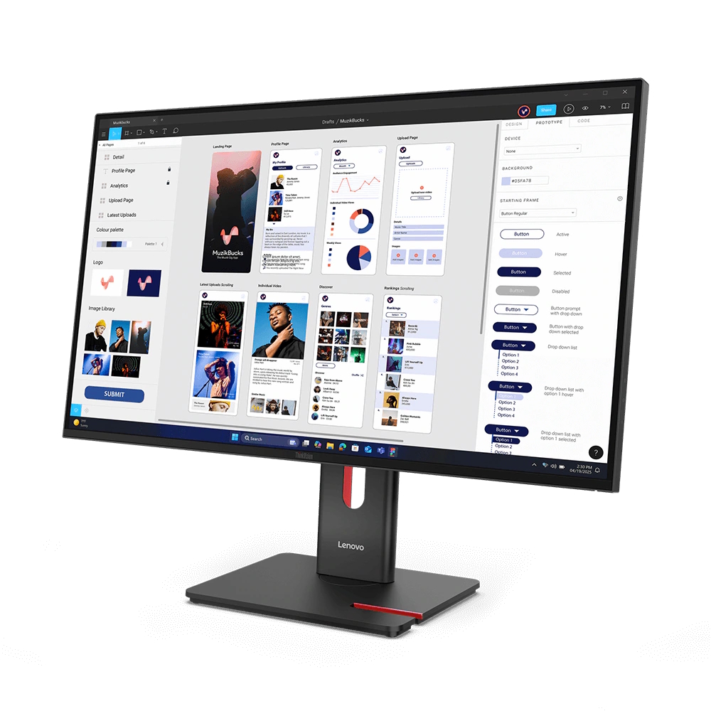 레노버 ThinkVision T32UD-40 64B0GAR1KR_이미지