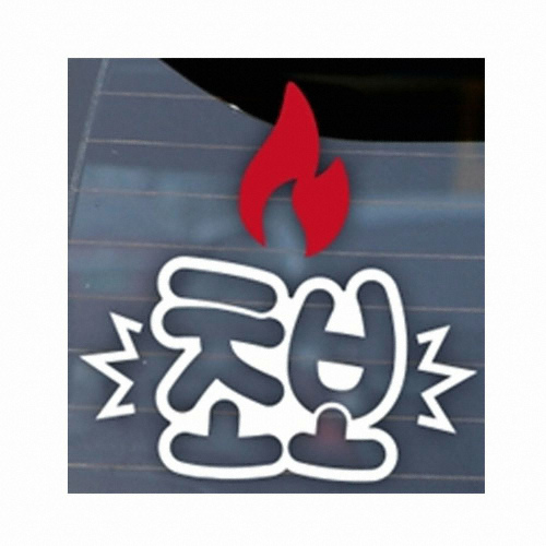 루리앤메리 불타는 초보 초보운전 스티커_이미지