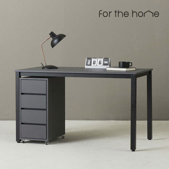 포더홈 이든 책상세트+4단 이동서랍 (1400x600)_이미지