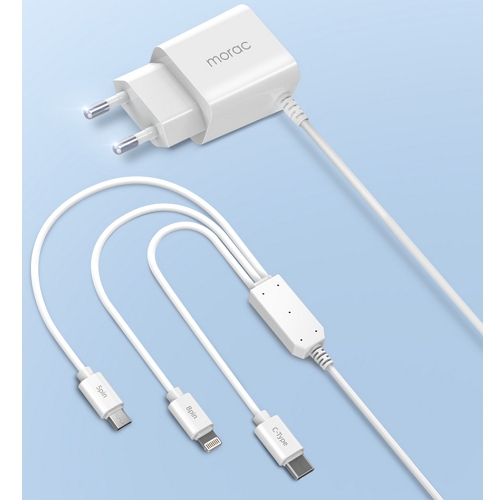 해브잇올 morac 하이퍼에디션 18W 3in1 케이블 일체형 충전기 MR-HE-QC3in1