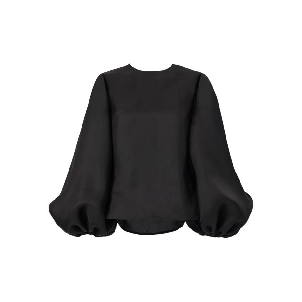 캐롤리나헤레라 퍼프 소매 가자 블라우스 C2611N206TXG T_이미지