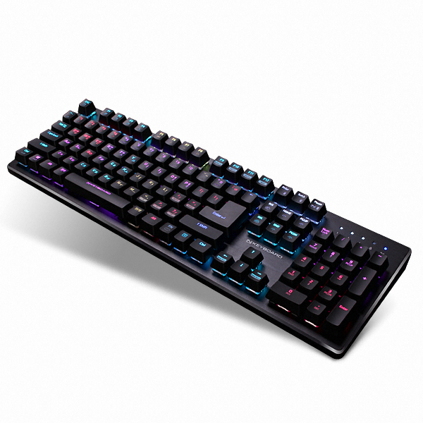 스카이디지탈 NKEYBOARD NKEY R5 RGB 기계식 게이밍 키보드 (블랙, 청축)_이미지
