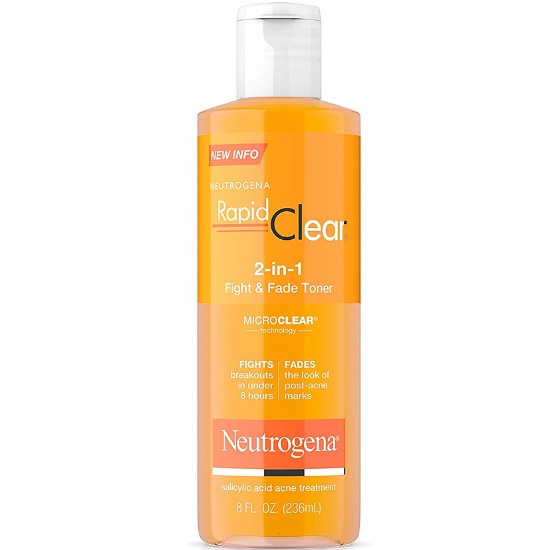 존슨&존슨 뉴트로지나 래피드 클리어 2in1 파이트 앤 페이드 아크네 토너 236ml (2개)