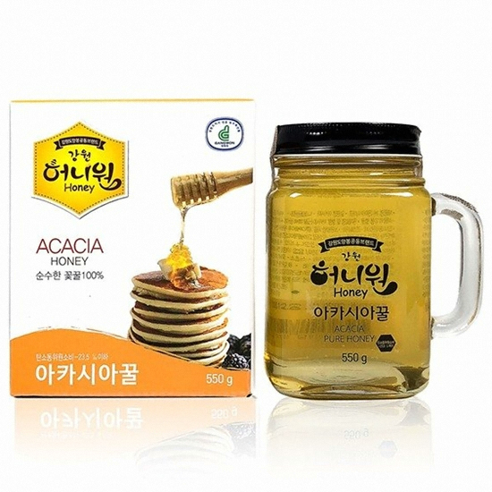 강원도 허니원 아카시아꿀 핸들컵 550g (3개)