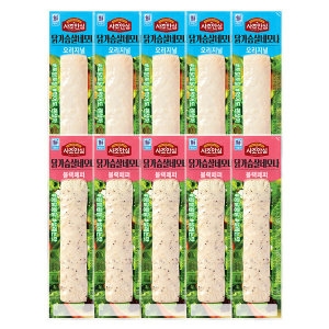 사조대림 닭가슴살 네모나 오리지널 80g + 블랙페퍼 80g (5개)