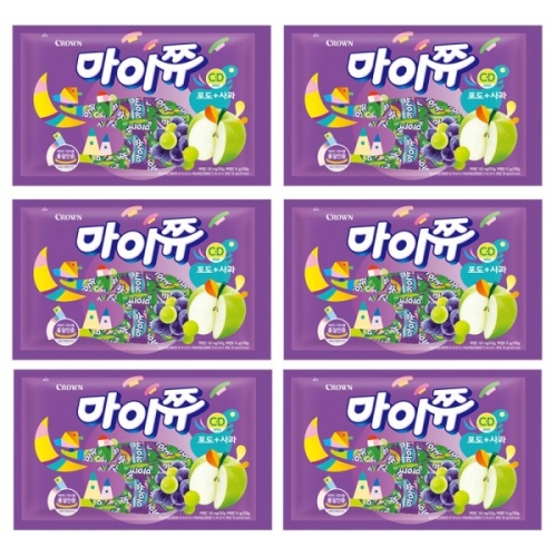크라운제과 마이쮸 포도 사과 720g (6개)_이미지