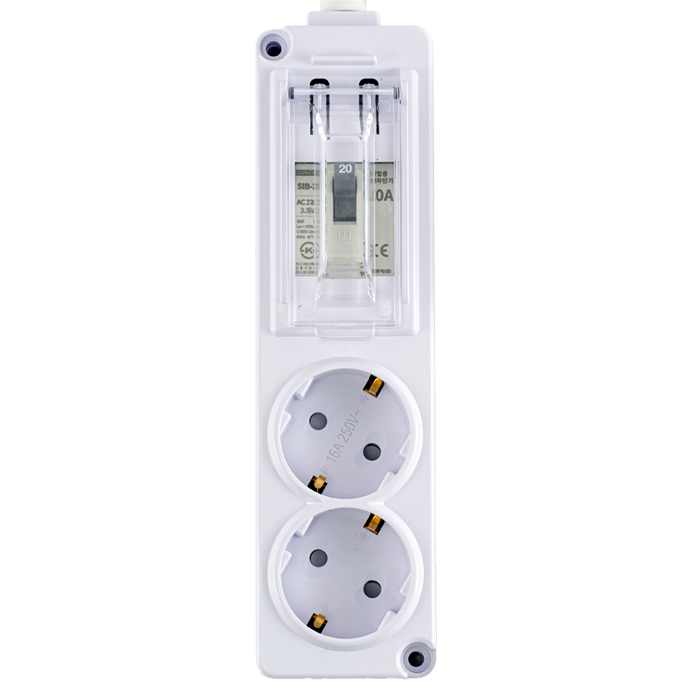 에코파워탭 2구 배선차단 고용량 멀티탭