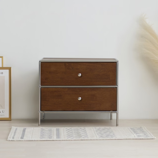 이노센트 스틸라 원 미드센츄리 2단 낮은 서랍형 모듈 협탁 600