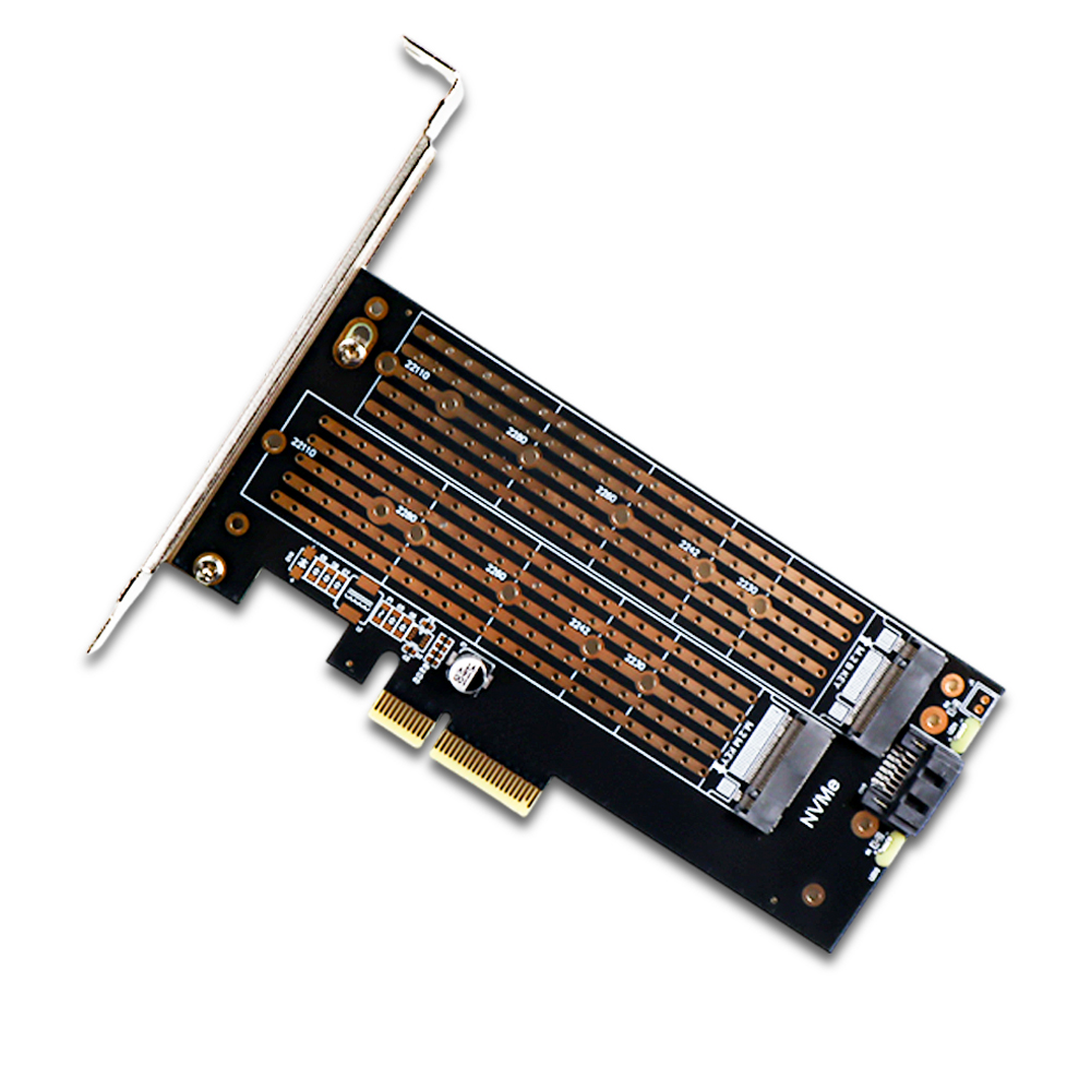 아이티젠 M.2 NVMe PCI-E 4x 듀얼 변환 컨버터_이미지