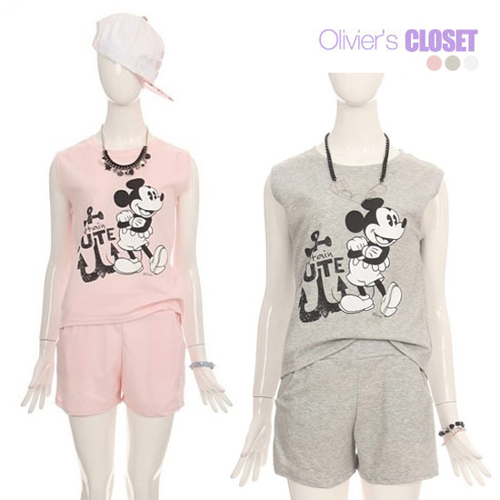 에이블에이치 올리비에스클로젯 캡틴미키 민소매 트레이닝 2종SET O1606SE034B