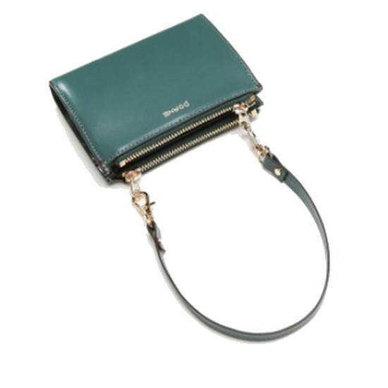 포안 TWIN ZIP MINI BAG MULTI WALLET (BLUE GREEN)_이미지