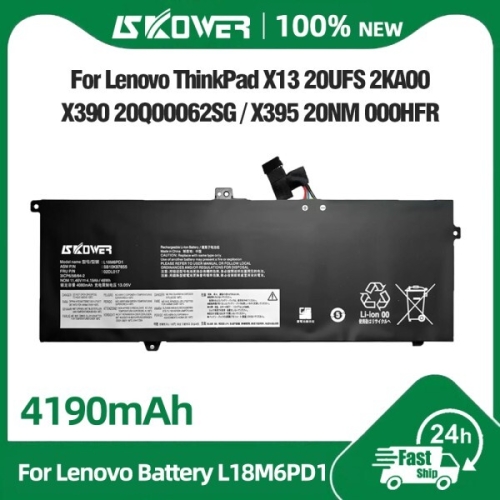 레노버 SKOWER L18M6PD1 배터리 씽크패드 TP00106A X390 X395 X13 1세대 2020 02DL017 02D.._이미지