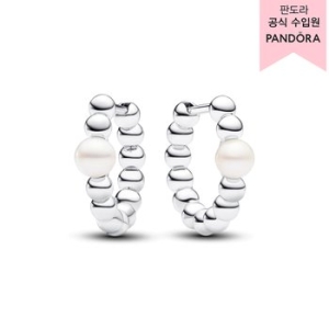 판도라 트리티드 프레쉬워터 컬처드 펄 앤 비드 후프 이어링_293178C01