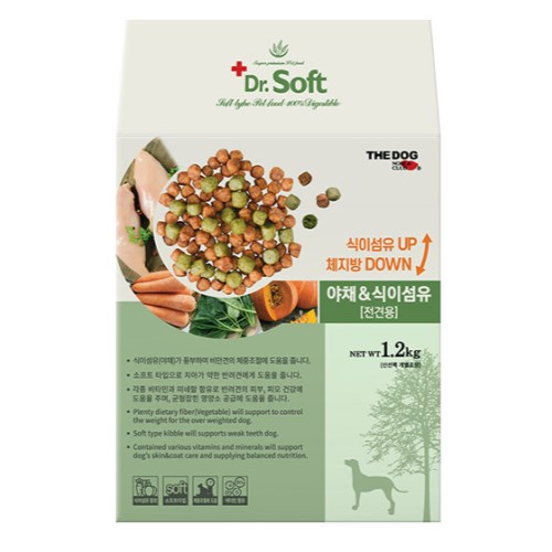  더독 닥터소프트 야채&식이섬유 1.2kg [2개]