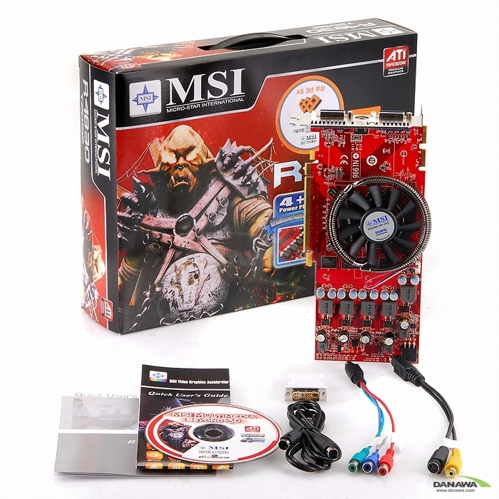 MSI �󵥿� HD 4830 R4830-T2D512 O.C Triple-S 512MB VF9 BLACK PEARL