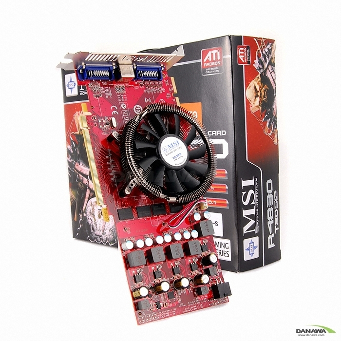 MSI �󵥿� HD 4830 R4830-T2D512 O.C Triple-S 512MB VF9 BLACK PEARL