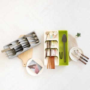 Kokubo HICKIES 키친 서랍장 수저포크 위생보관 커트러리 2단 정리함이미지입니다. 누르면 해당 게시물로 새창이동합니다.