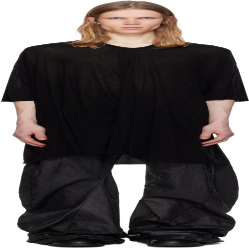 줄리어스 블랙 아니마 드레이핑 티셔츠 897CUM15