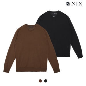  닉스 NIX 남 플레인 브이넥 스웨터 FNOWCWV103P