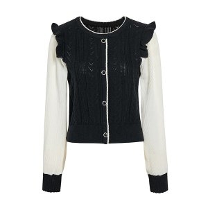 바바패션 JJ지고트 레이스 펀칭 니트 가디건 GR2N1PO231