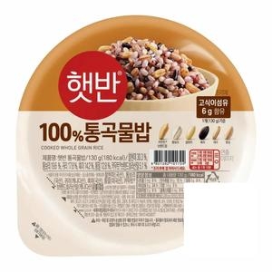 CJ제일제당 햇반 라이스플랜 100% 통곡물밥 130g이미지입니다. 누르면 해당 게시물로 새창이동합니다.
