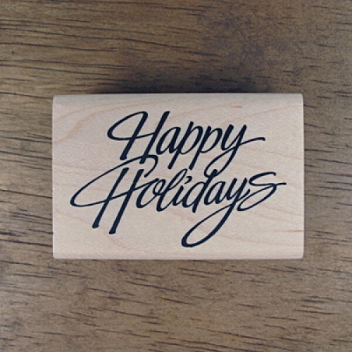  스탬프 하우스  메세지 Happy Holidays 6x4