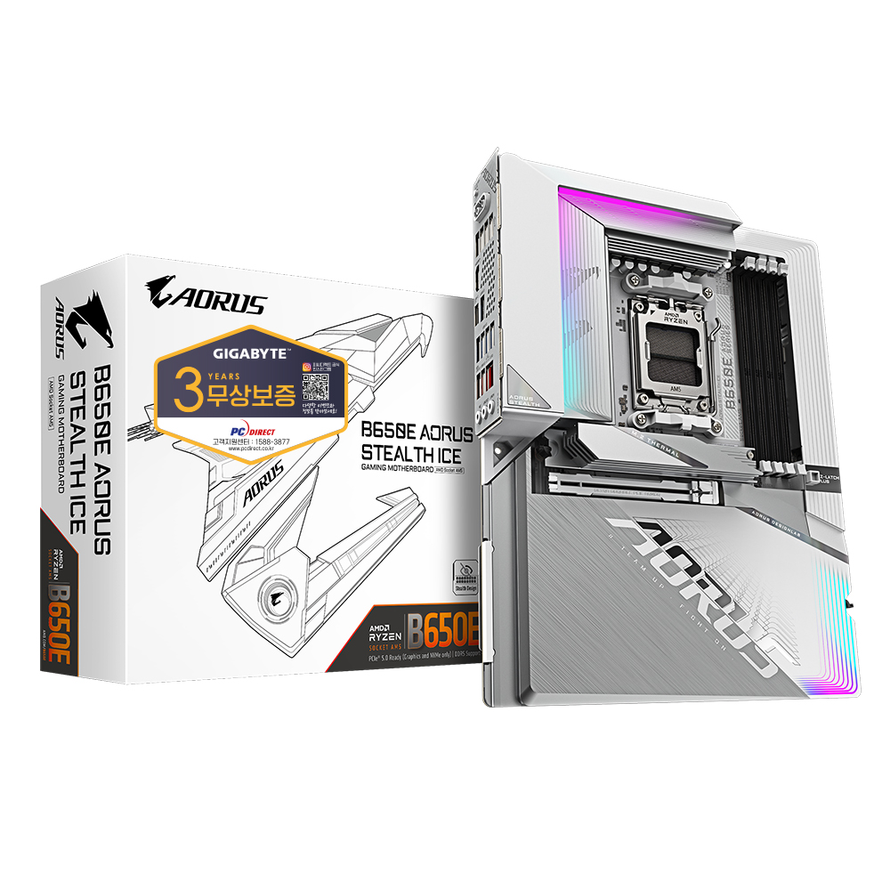 GIGABYTE B650E AORUS STEALTH ICE 피씨디렉트_이미지