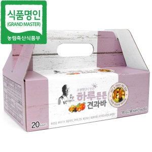 두레촌  강봉석조청 하루든든견과바 25gx20개입 식품명인 제32호 하루견과 에너지바 한과 강정 견과류바 영양바