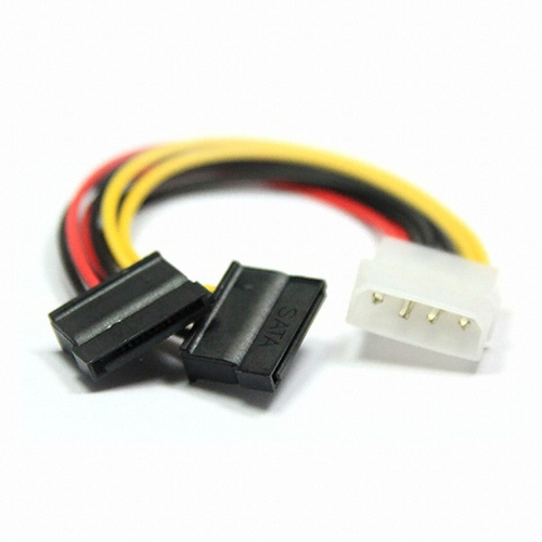탑라인에이치디 HDTOP IDE 4핀 to SATA x2 Y 전원 케이블 (HT-I01, 15cm)_이미지