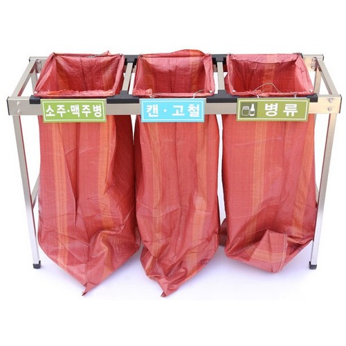 여산 스텐 분리수거대 100L 3분류
