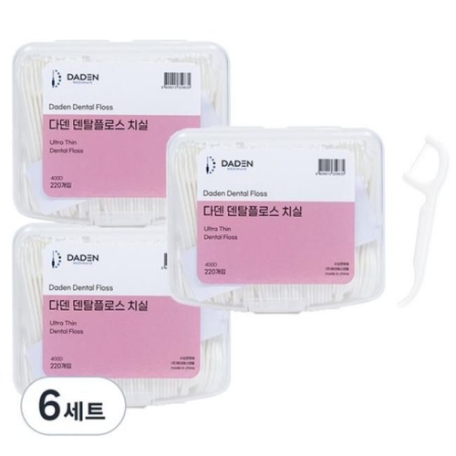 제이에스덴탈 다덴 400D Y형 치실 220개입 [6개]