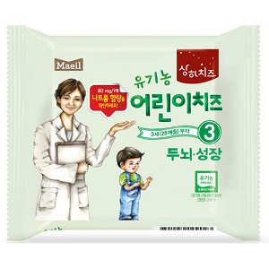 매일유업 상하 유기농 어린이치즈 3단계 두뇌성장 (20매)_이미지