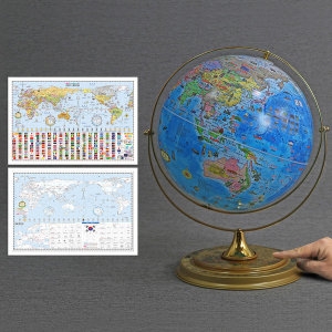 30cm 키즈 데스크 타임 지구본 30-KDT 360도회전