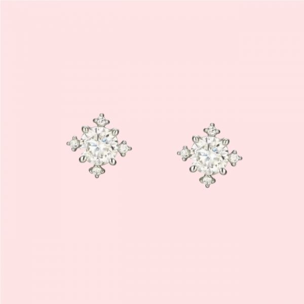 E028 Celestial 화이트다이아몬드 14K귀걸이 피어싱 이어링 악세서리 4602577