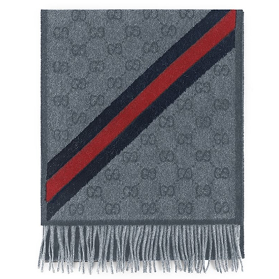 구찌 GG 웹 뉴 니키 울 머플러 570603 3G200 (1768, 그레이)_이미지