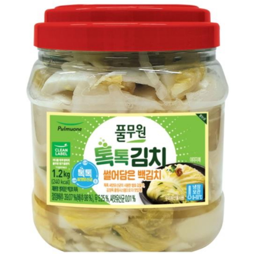 풀무원 톡톡 썰어담은 백김치 1.2kg이미지입니다. 누르면 해당 게시물로 새창이동합니다.