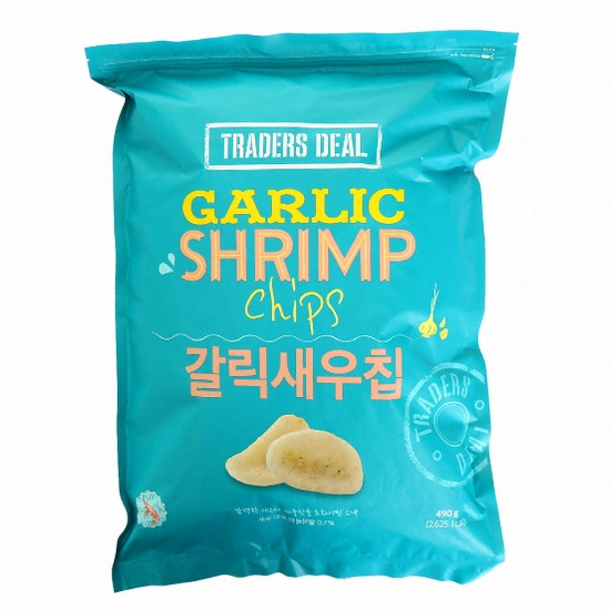 트레이더스 딜 갈릭새우칩 490g (1개)