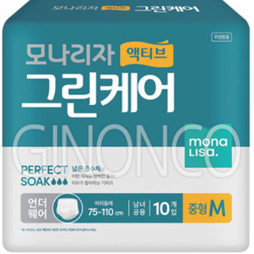 모나리자 액티브 그린케어 언더웨어 중형 10개 (1팩(10개))_이미지