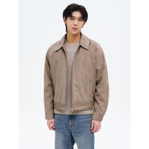 에잇세컨즈 페이크 스웨이드 패딩 블루종 베이지 42513ZLY2A_이미지